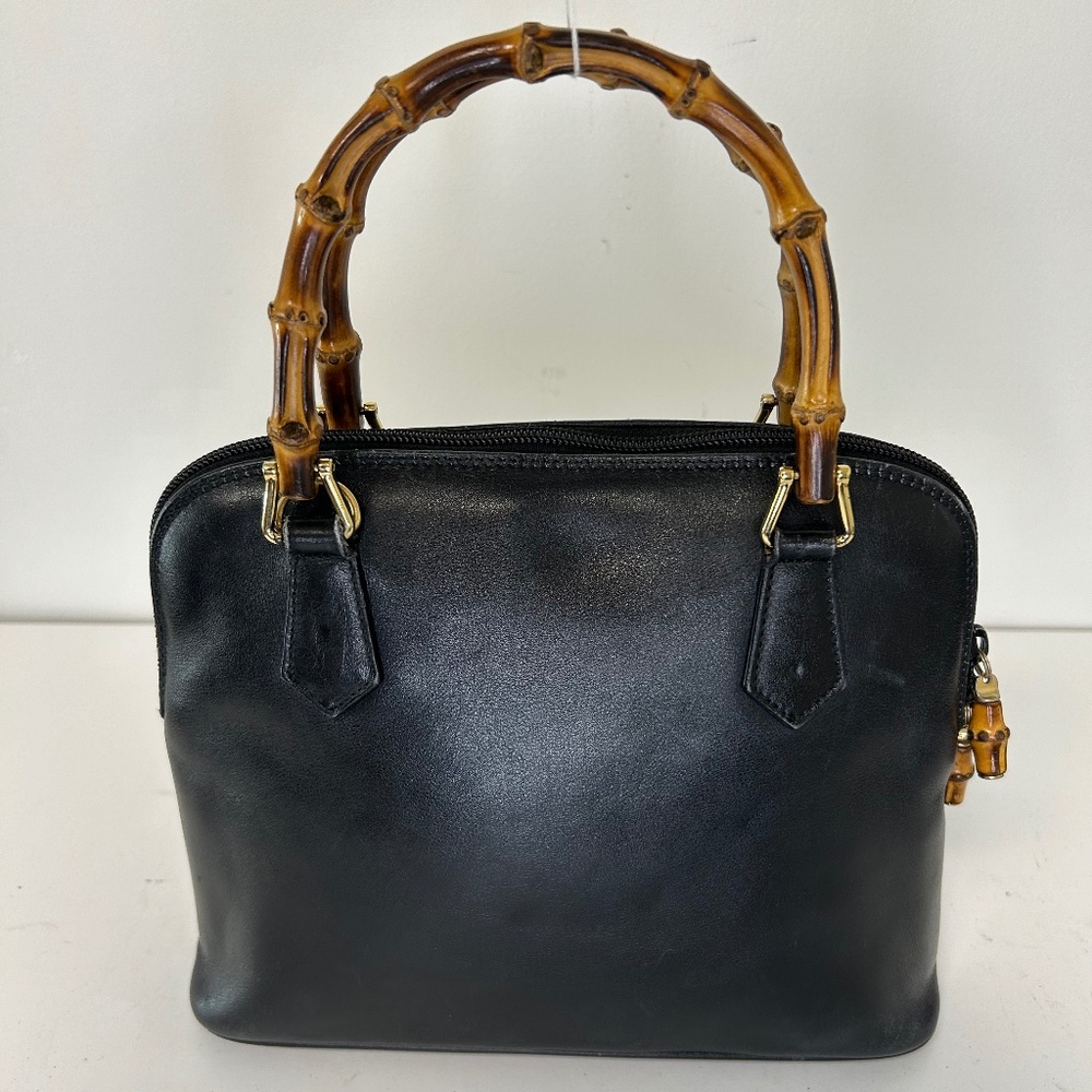 Vintage Gucci Bamboo Leather Crossbody Mini Bag